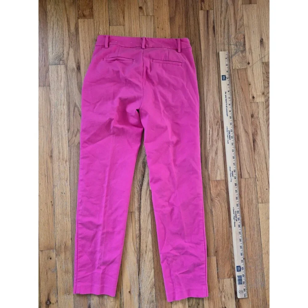 LOFT Magenta Cropped Straight-Leg Pants - Picture 7 of 10